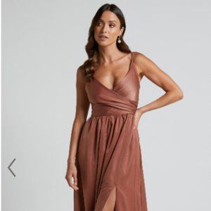 SHOWPO Dusty Rose Wrap Maxi Dress - Size 6